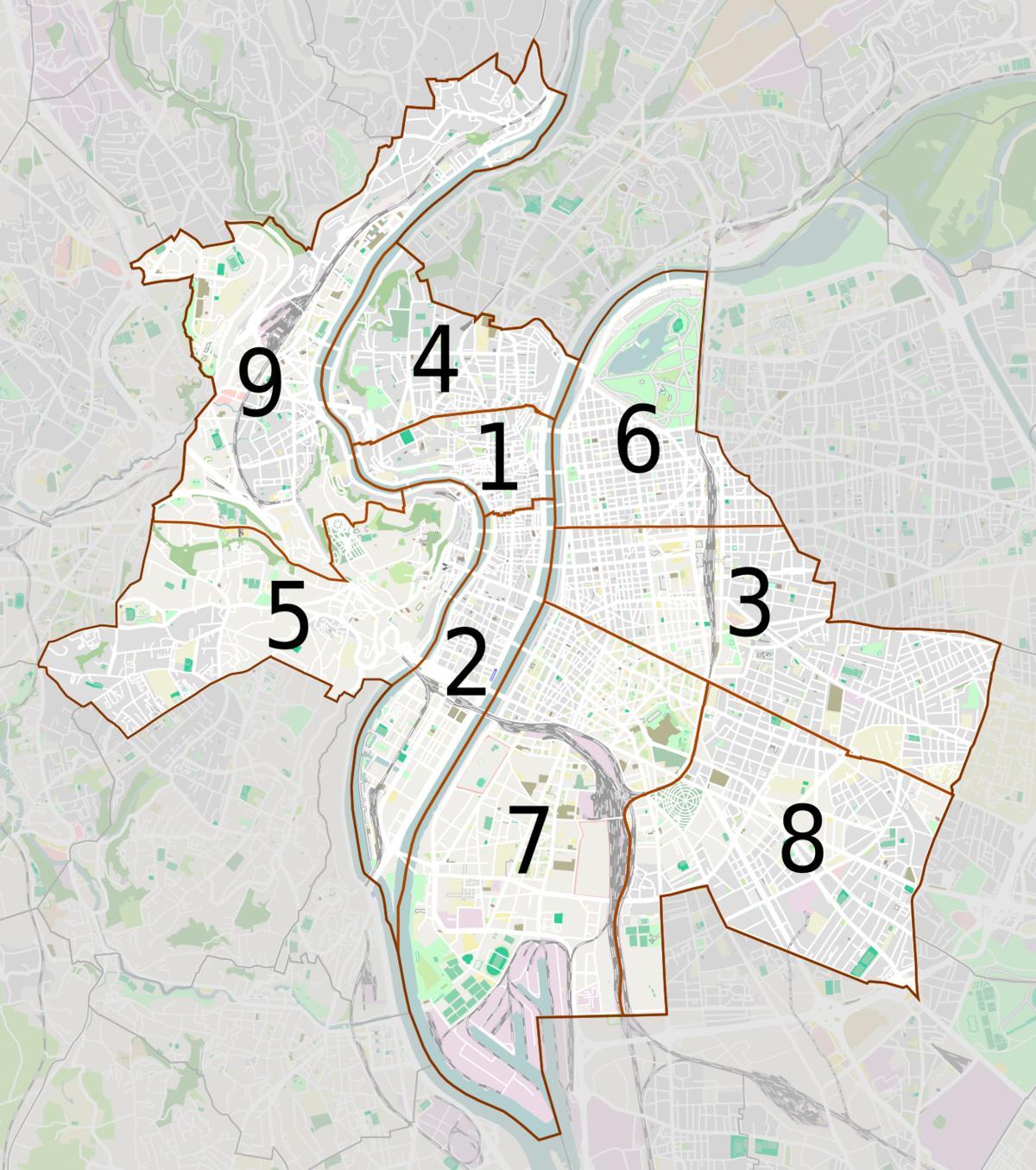 mapa de Lió barri