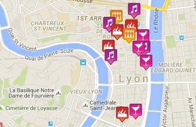 mapa de gay de Lió