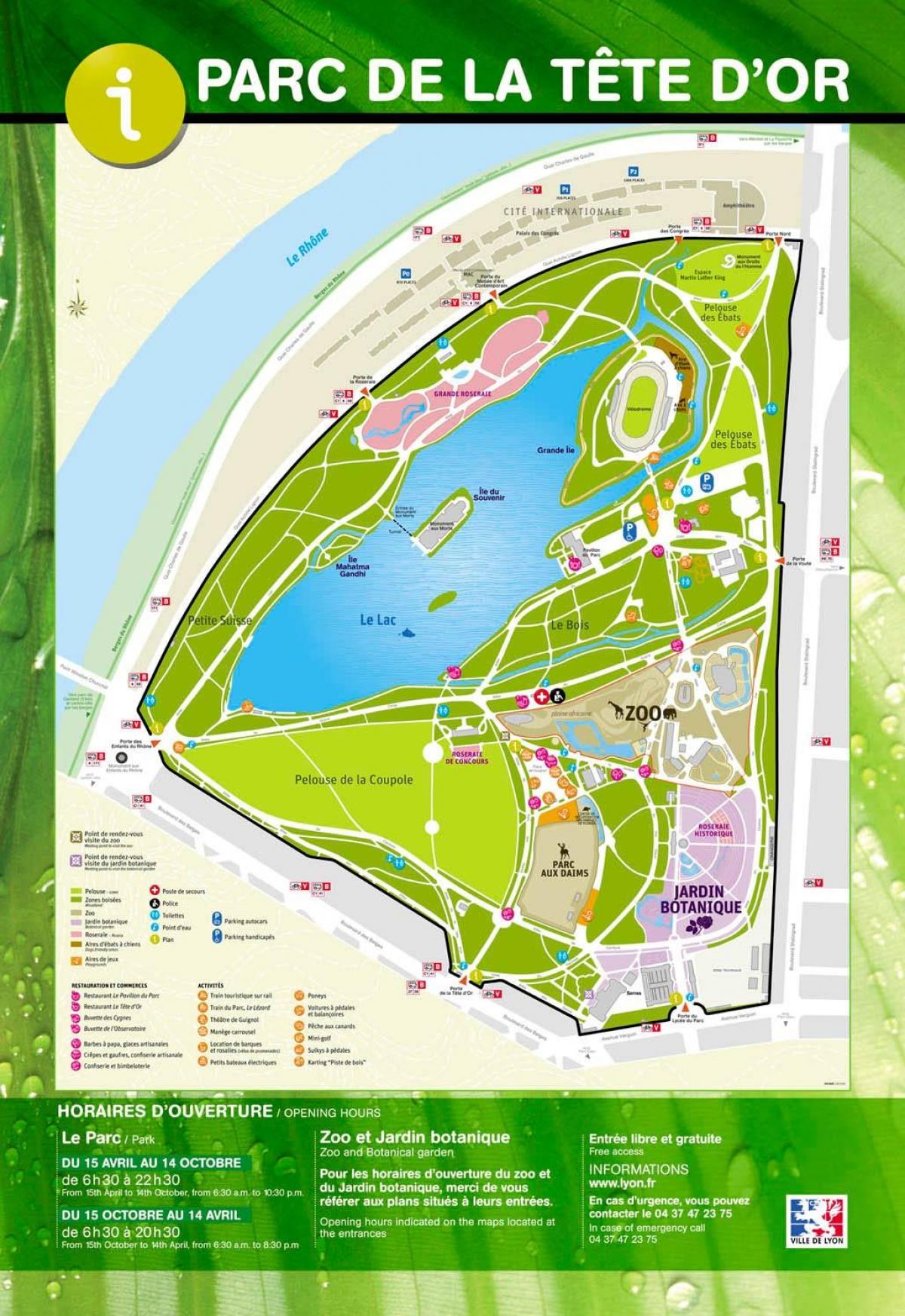 mapa de Lió parc