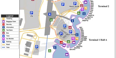 Lió, frança mapa de l'aeroport