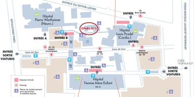 Mapa de Lió hospital