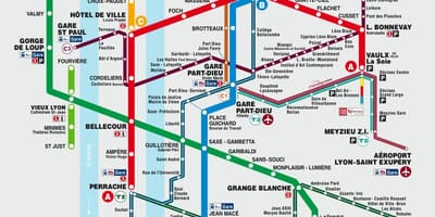 Lió metro mapa