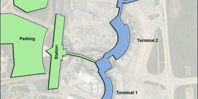Mapa de la terminal de l'aeroport de Lió