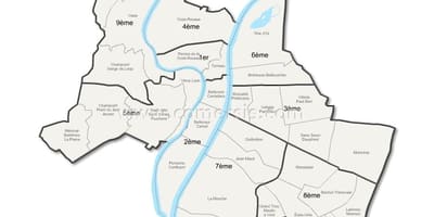 Mapa de Lyon de parís
