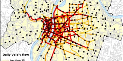 Mapa de velov de l'estació de Lió